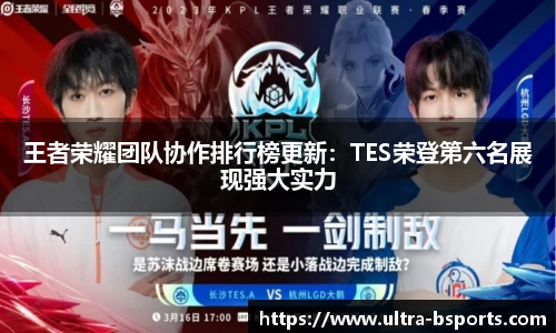王者荣耀团队协作排行榜更新：TES荣登第六名展现强大实力